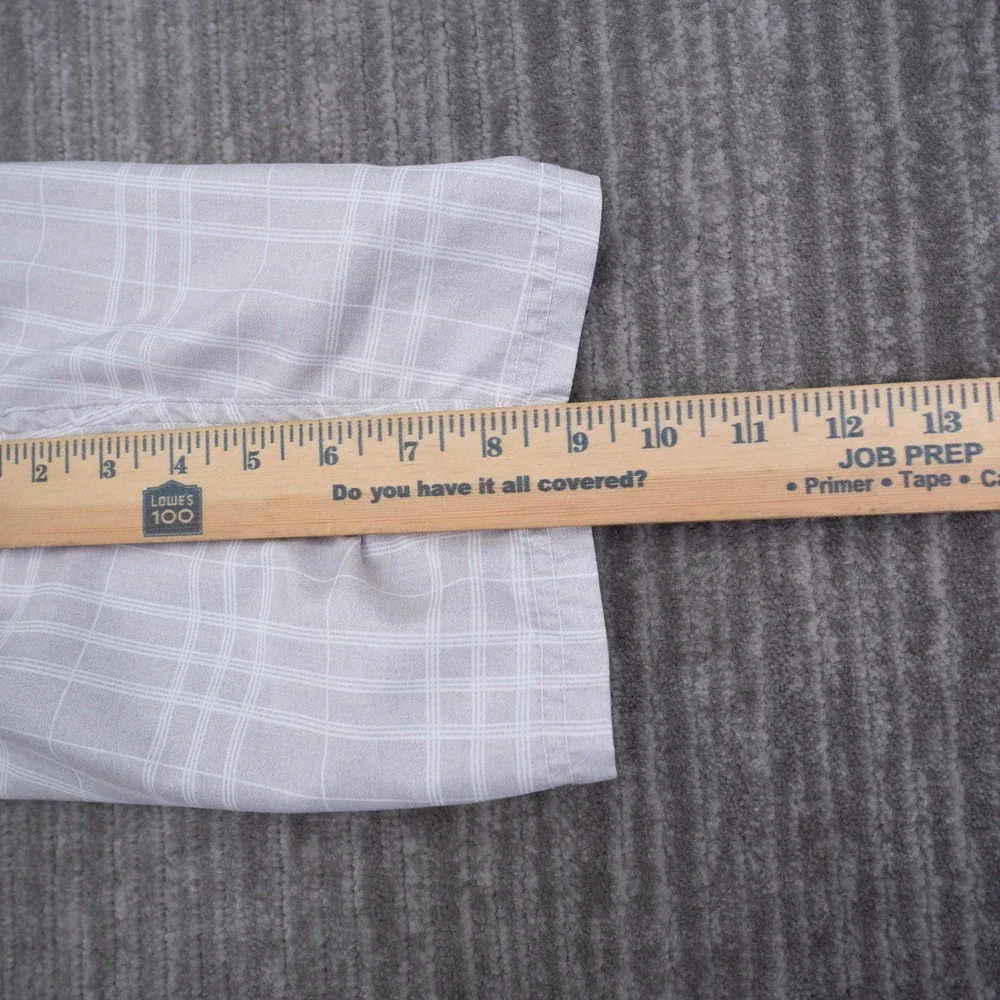 Hurley Mens Grey White Plaid Board Shorts Swim Trunks Size 34 Fit 35x9